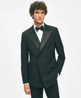 Black Fleece Peak Lapel Tuxedo in Wool-Silk