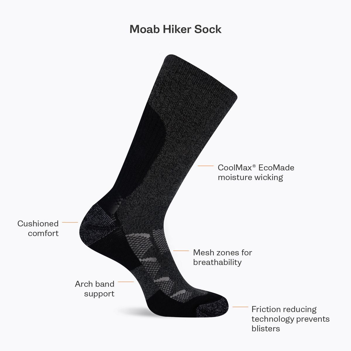 Moab Hiking Quarter Sock - Socks Men|Women