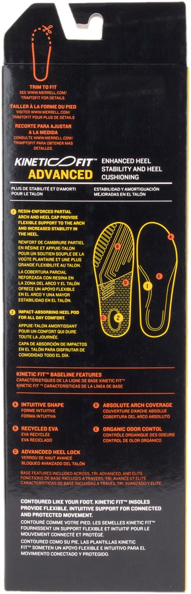 Men's Kinetic Fit Advanced Footbed Insoles Men